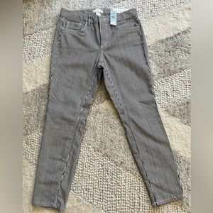 LOFT Skinny Pinstripe Denim Pants Size 0P